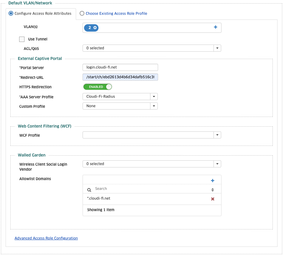 Alcatel Lucent - Configure VLAN and Cloudi-Fi captive portal