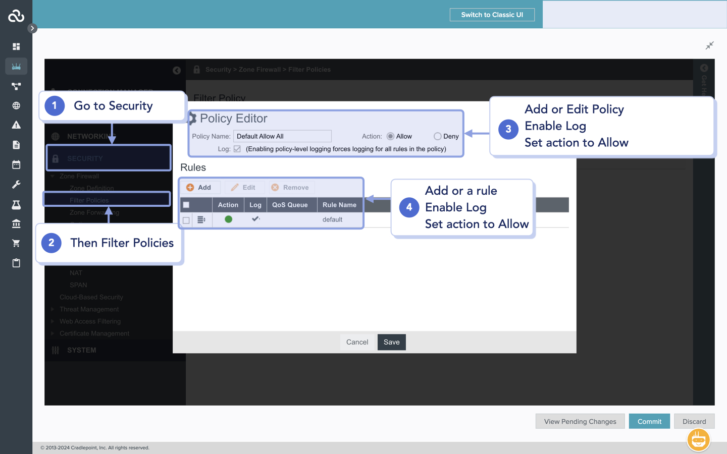 Cradlepoint - Create a policy