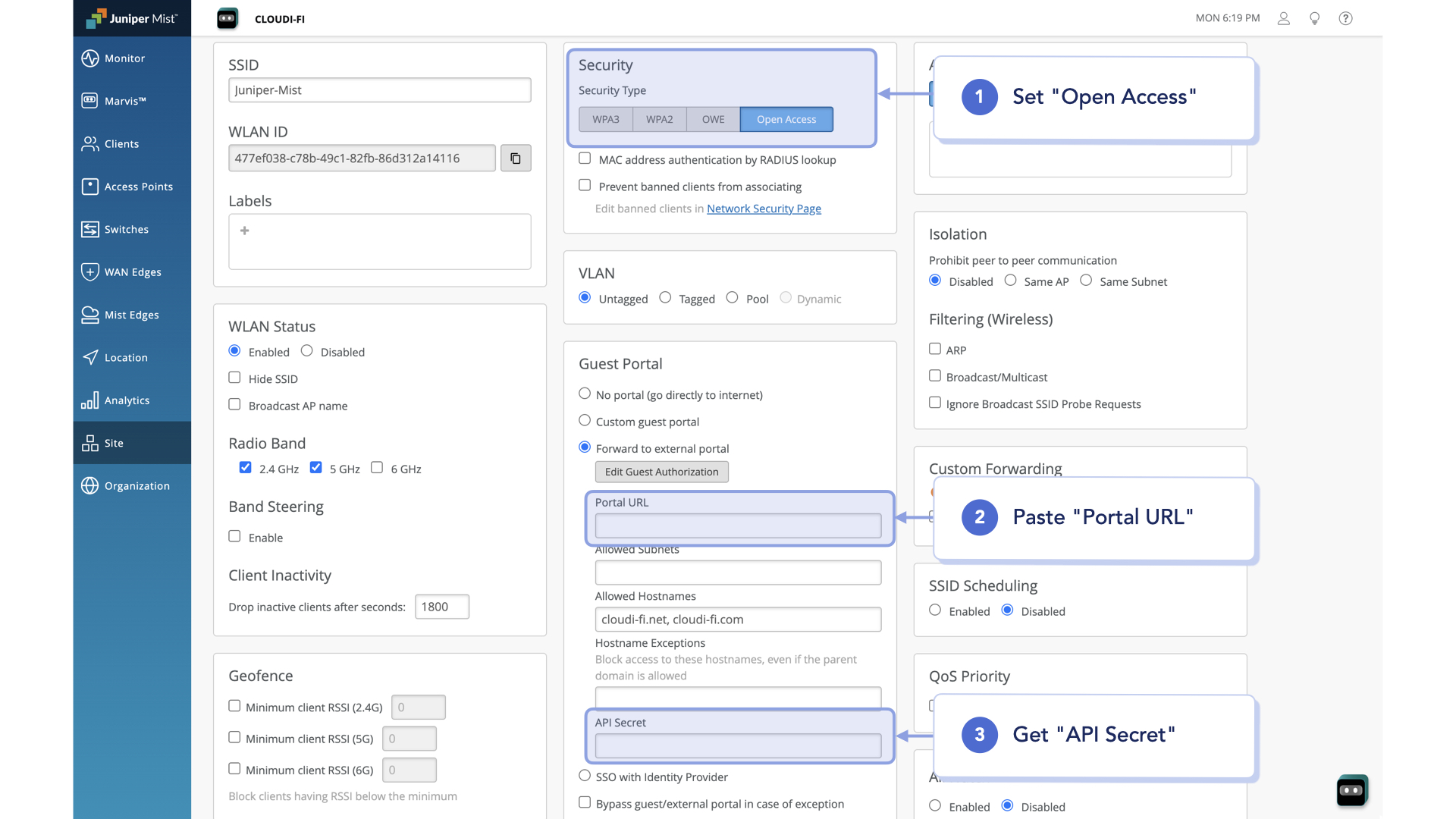 Juniper MIST deployment- Configure -Guest Portal