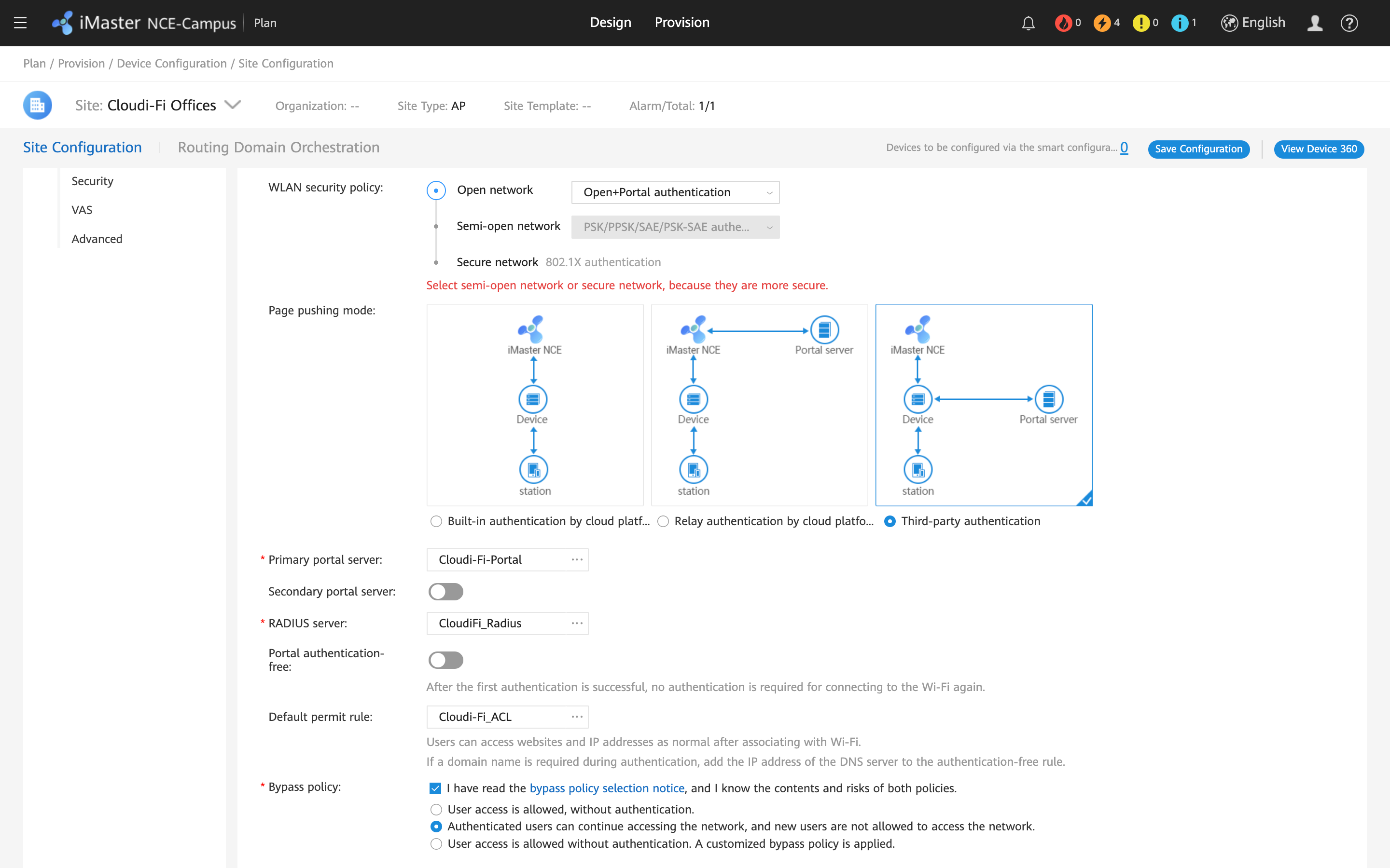 Huawei NCE-Campus admin - Configure SSID with Cloudi-Fi.png