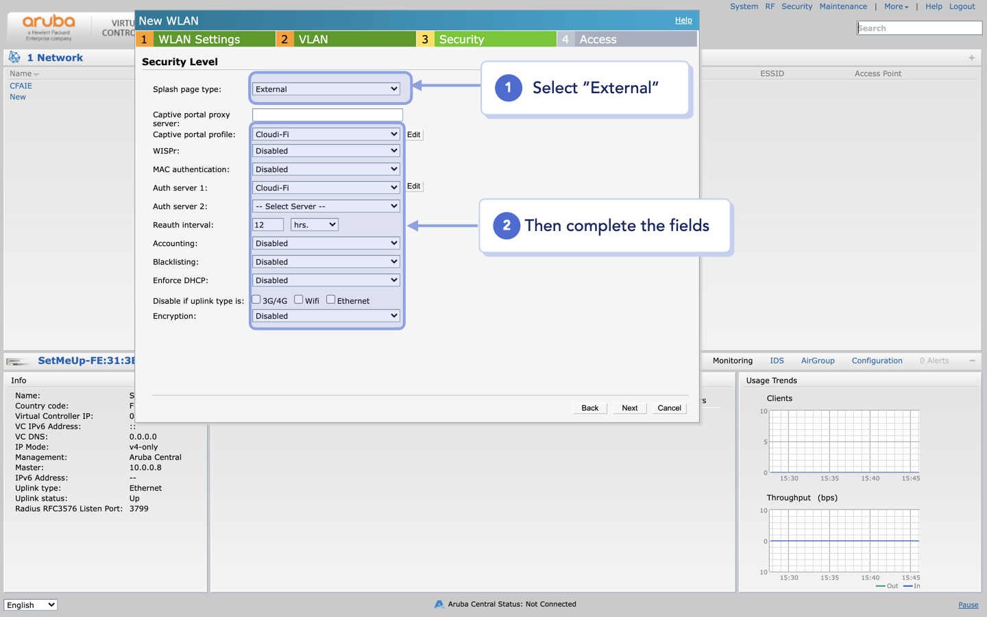 Aruba instant deployment-configure security.png
