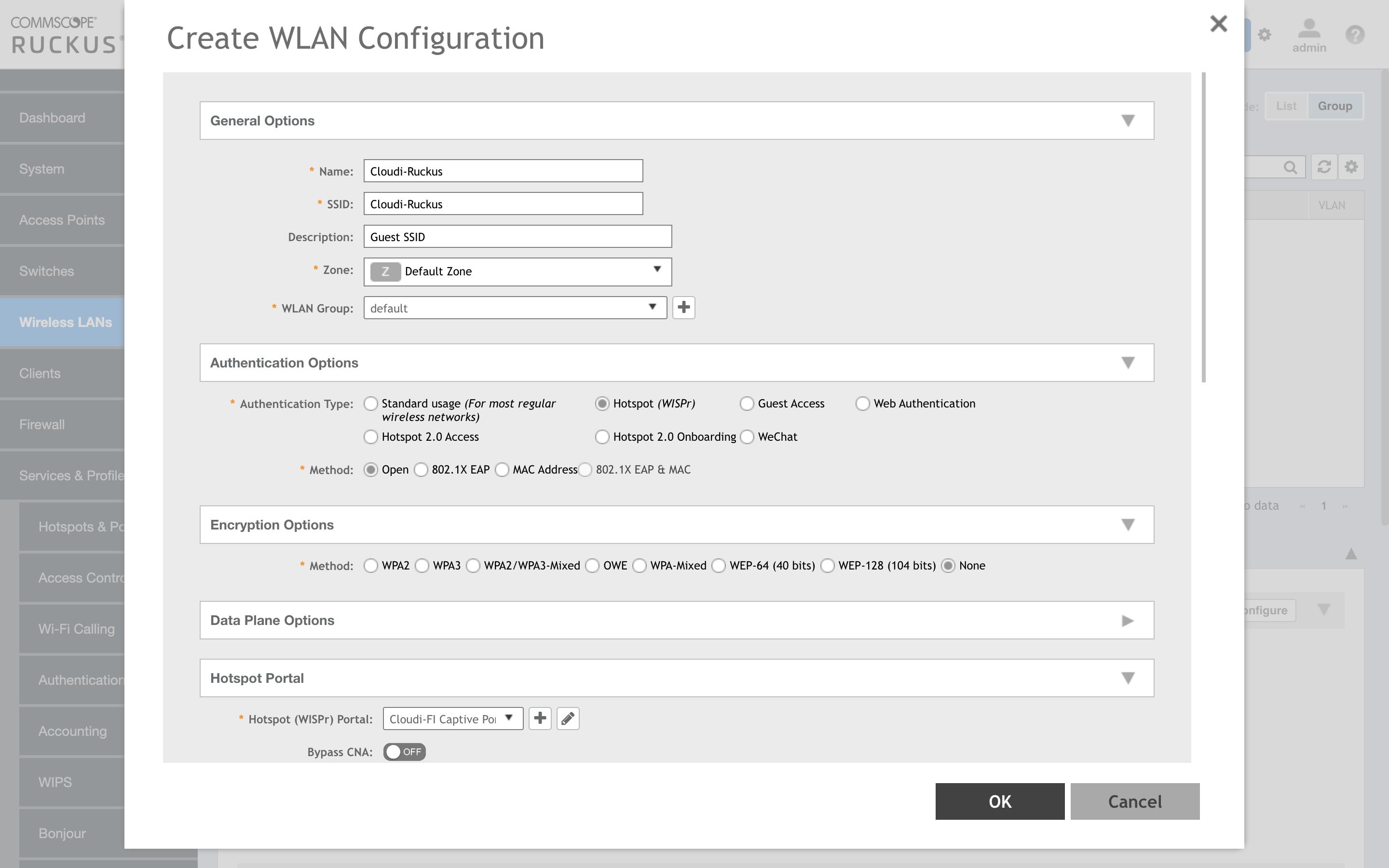 Ruckus vSZ - Create WLAN for Cloudi-Fi captive portal General.png