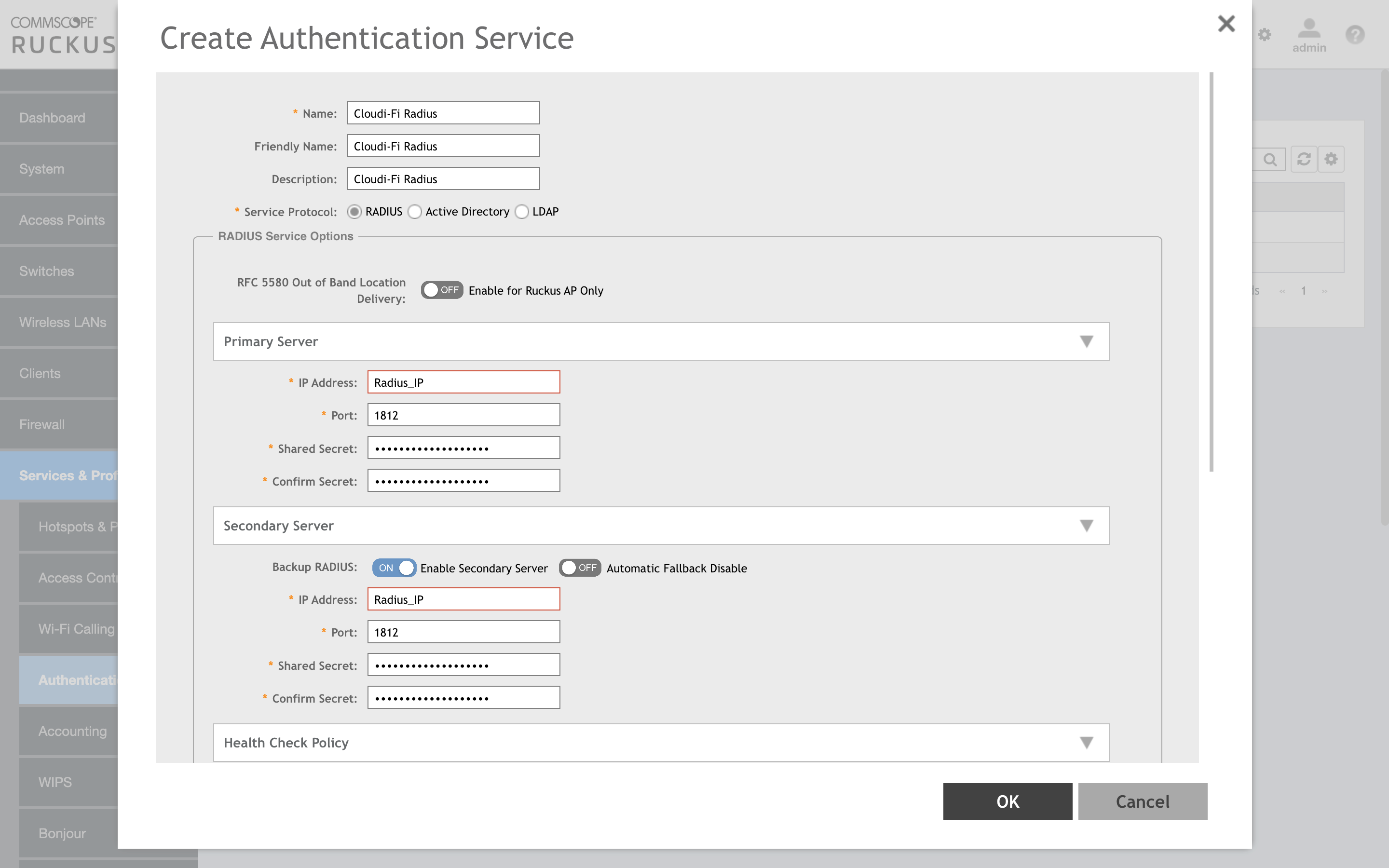 Ruckus interface - Configure Cloudi-Fi radius servers.png