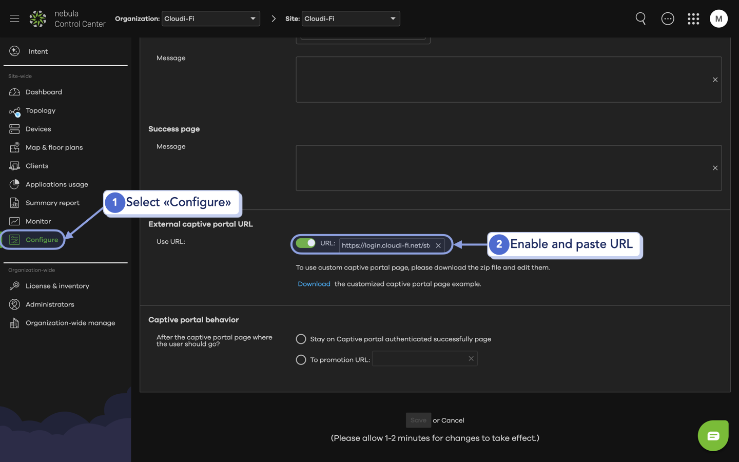 Zyxel Nebula - Integration with Cloudi-Fi_Configure External Captive portal.png