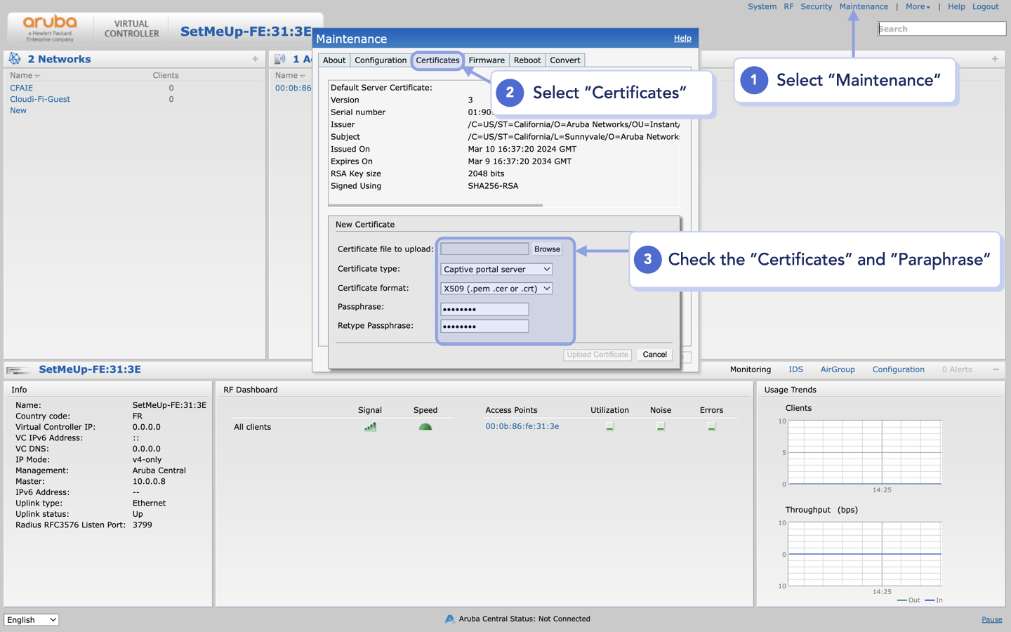Aruba Instant deployment_upload certificates and check paraphrase.png