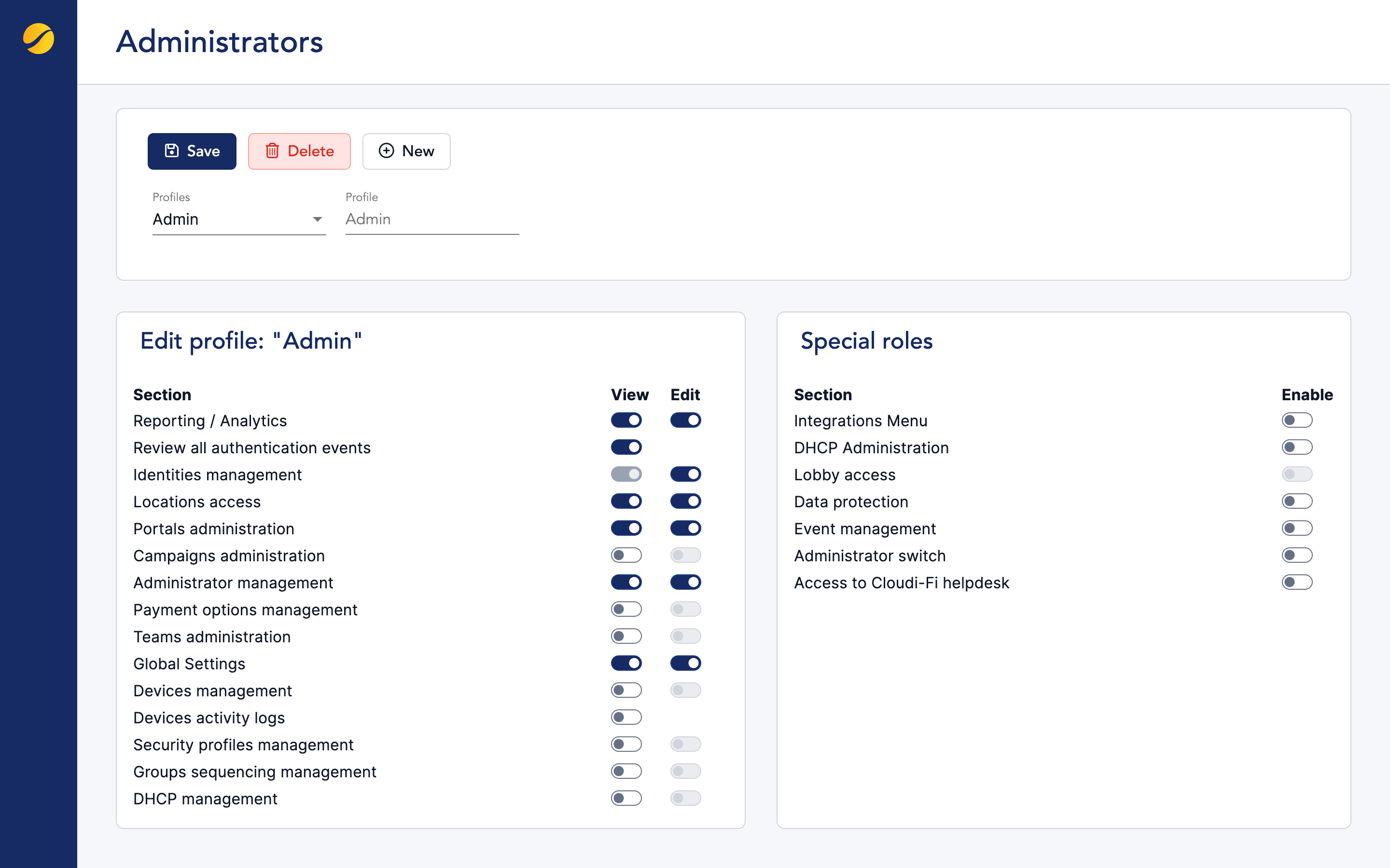 Cloudi-Fi admin console - granular permissions for admins.png
