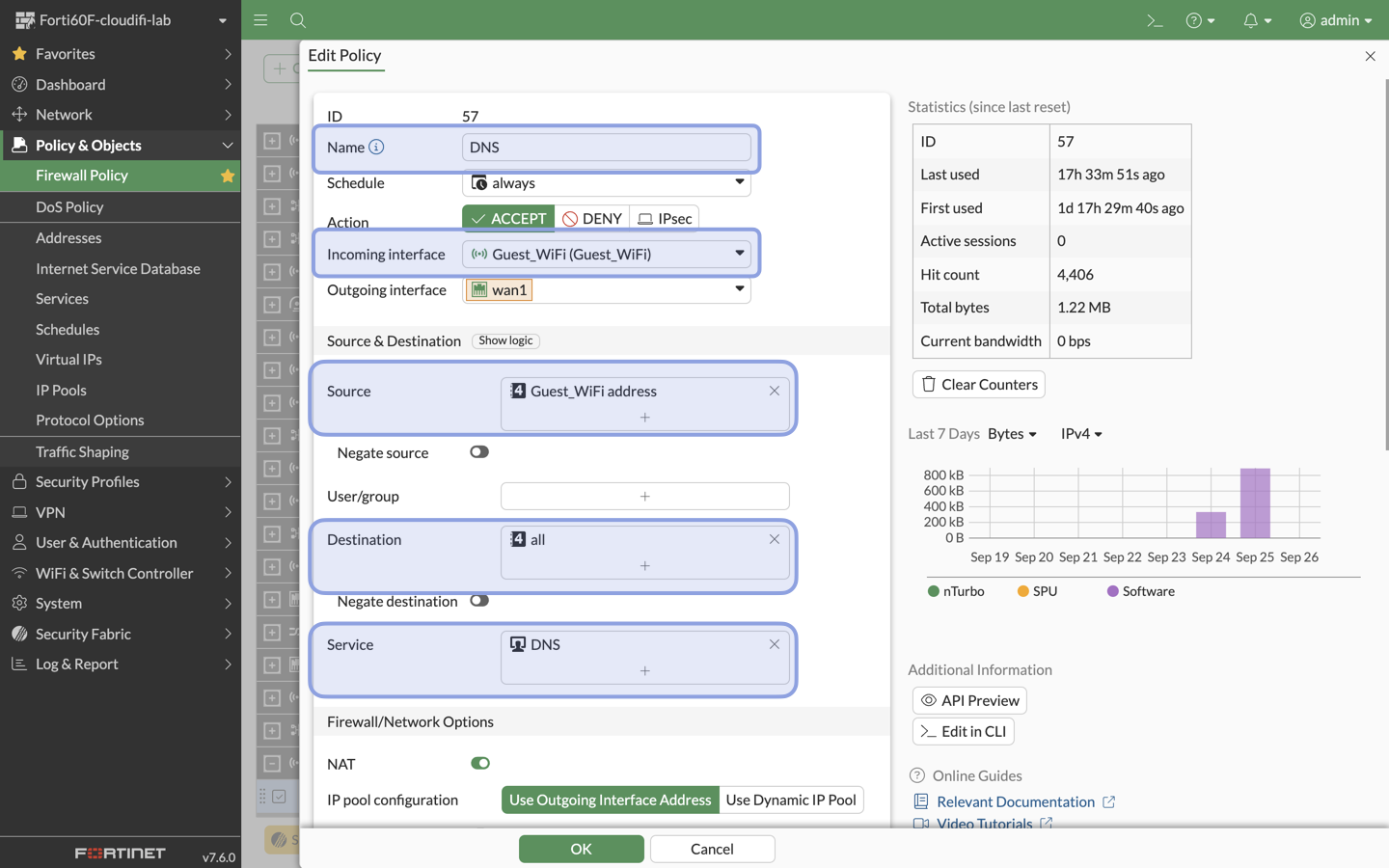 FortiGate UI - Firewall Policy - DNS Rule.png