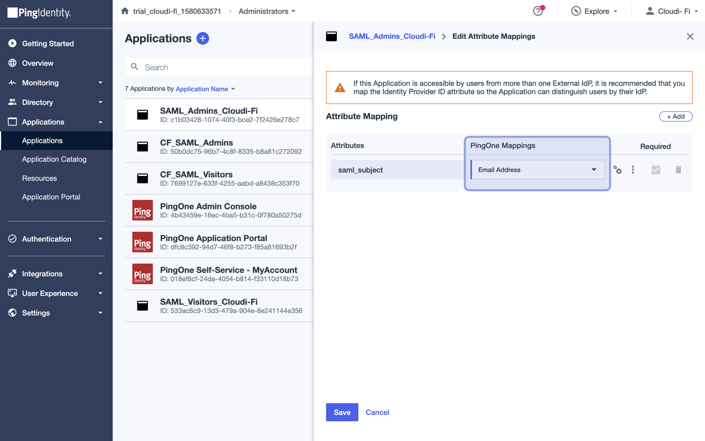 cloudi-fi ping identity saml application configure SAML attribute name.png