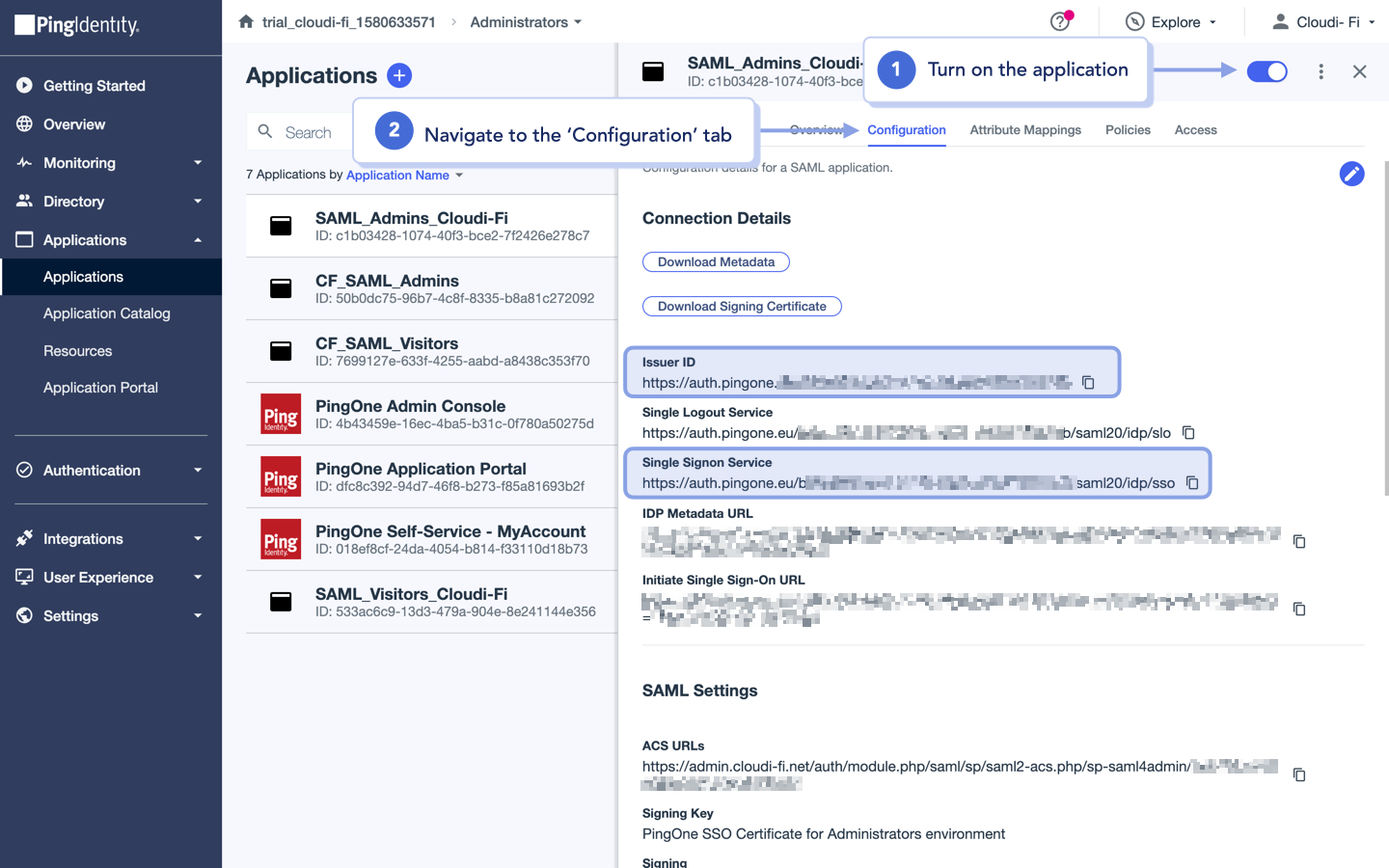 cloudi-fi ping identity saml application configure SAML.png