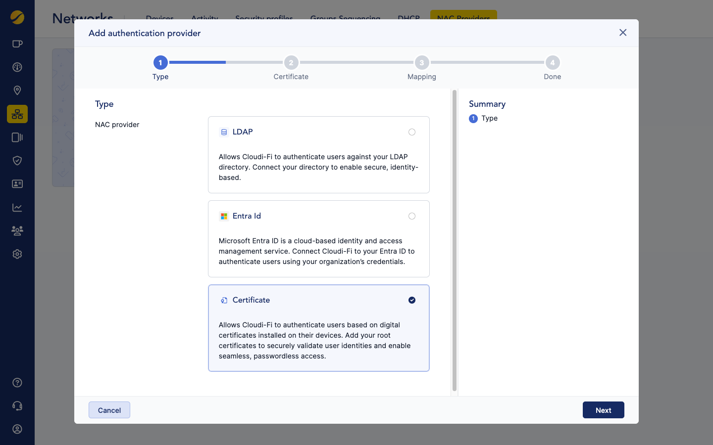 Cloudi-Fi Admin - add NAC provider.png