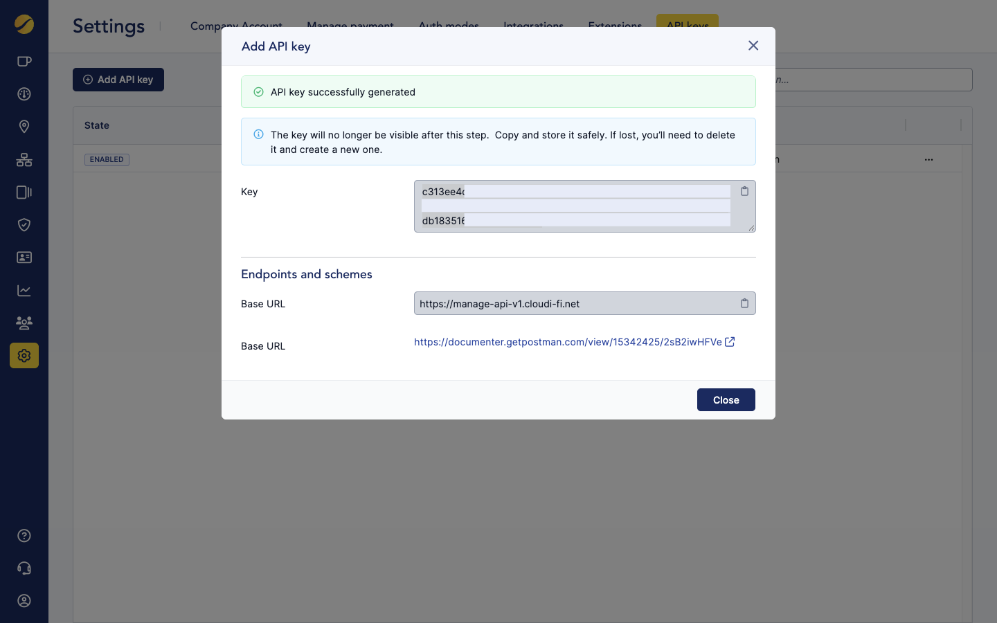 Cloudi-Fi UI - API key generated.png