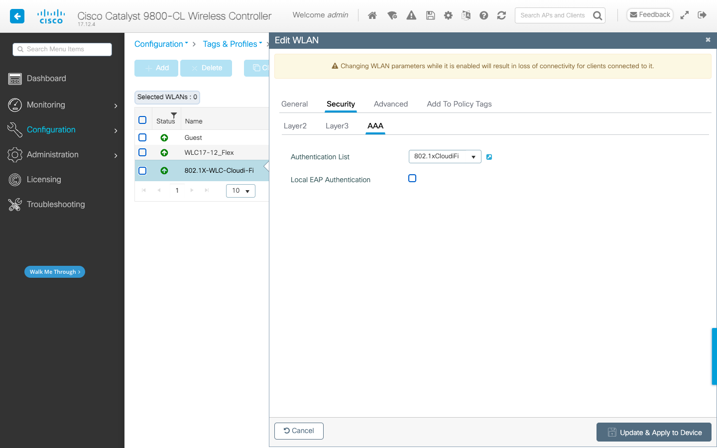 Cisco WLC 9800 Apply the AAA method for 802.1X.png