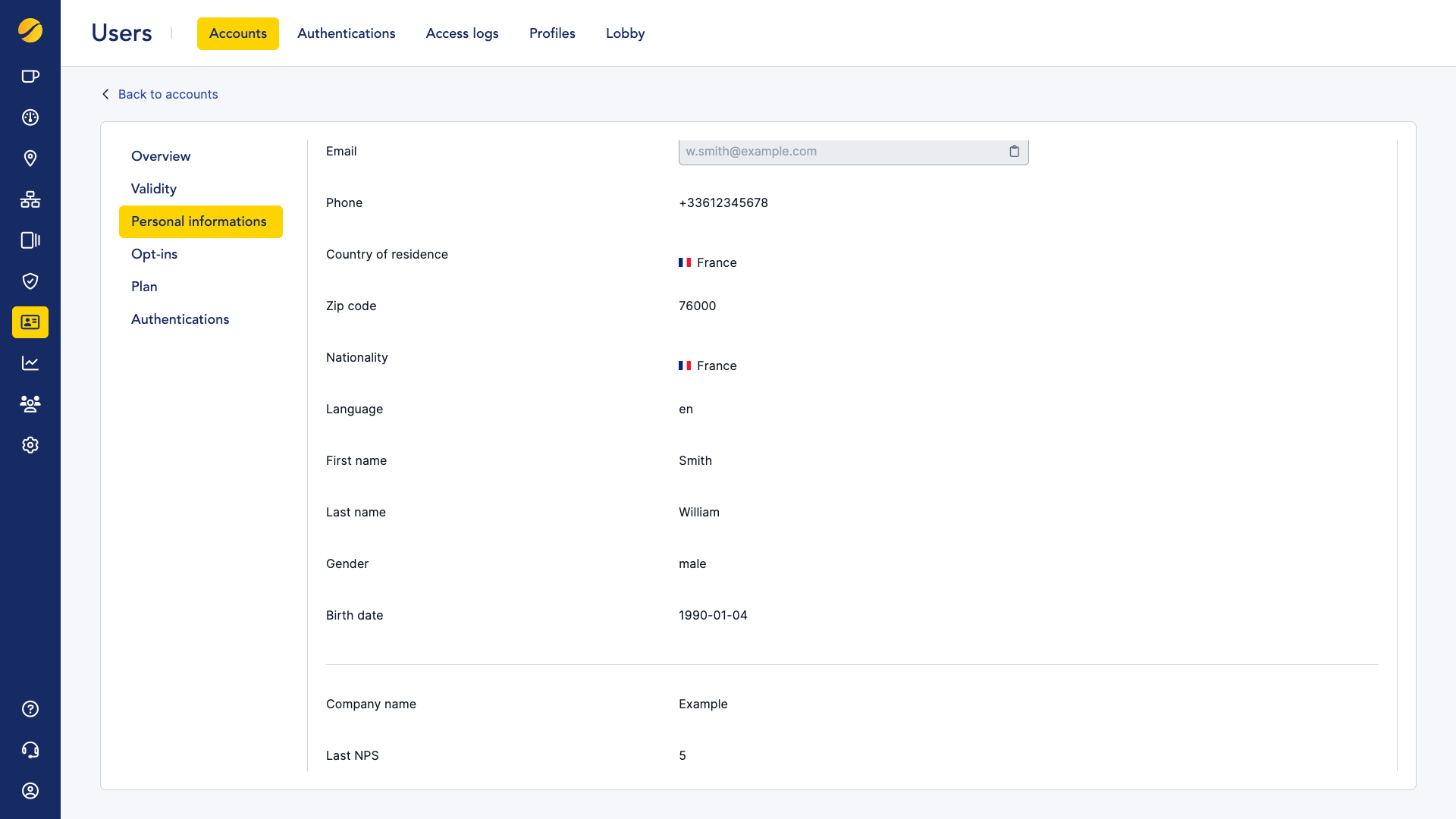 Cloudi-Fi UI User accounts Personal information.png