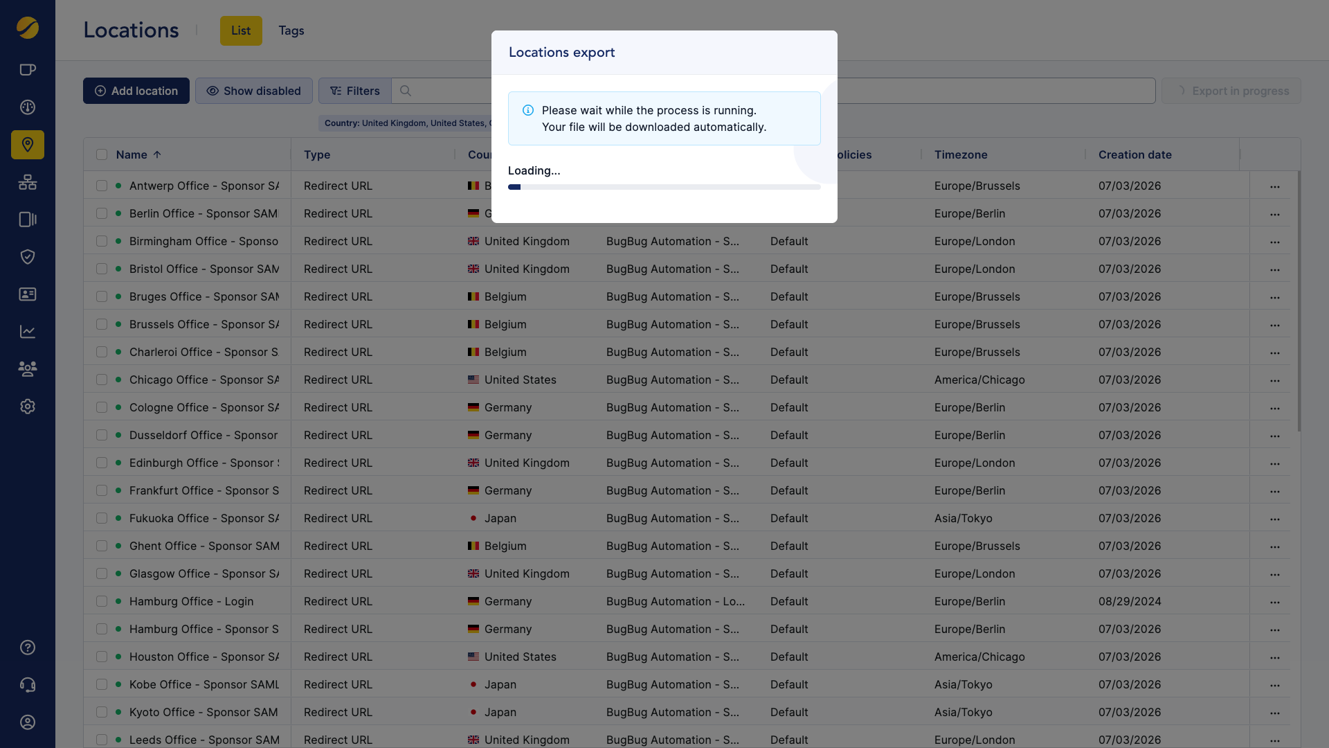 Cloudi-Fi admin console - export locations - in progress.png