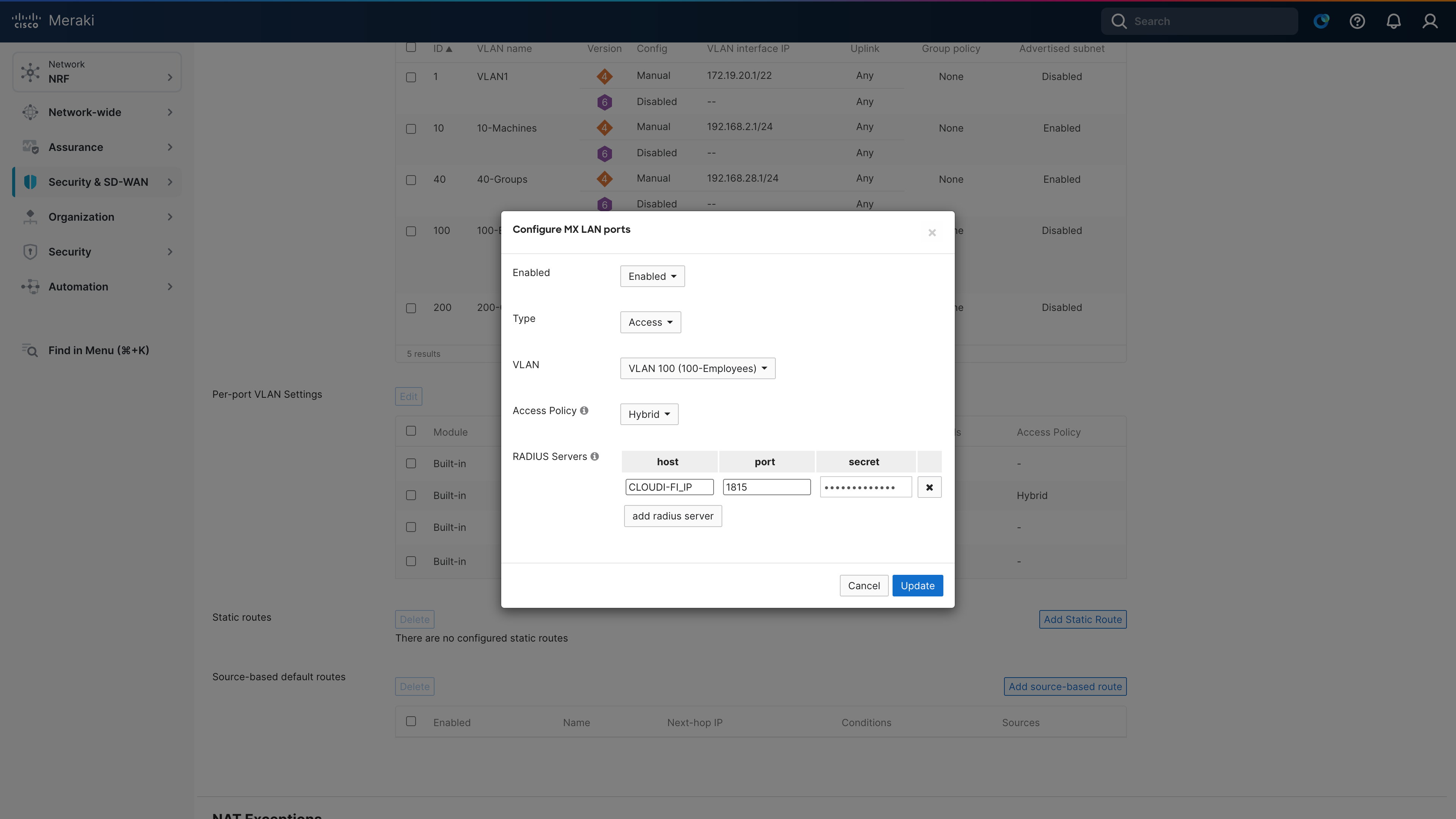 Meraki UI - hybrid 802.1X authentication port configuration.png