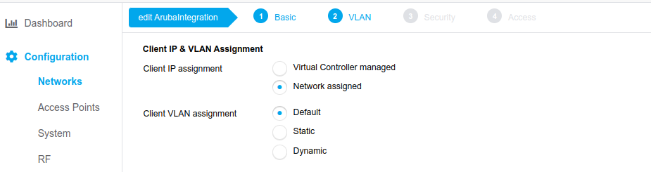 Aruba Instant AP - Set VLAN for Guest WIFI