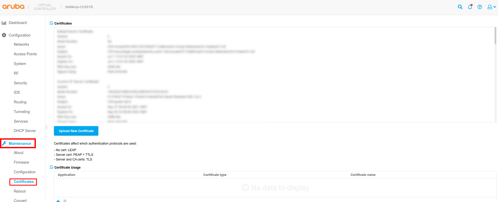 Aruba IAP - Add SSL certificate for the captive portal