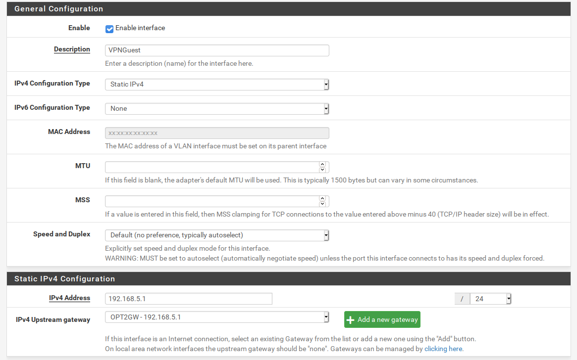 PfSense - Assign interface for captive portal