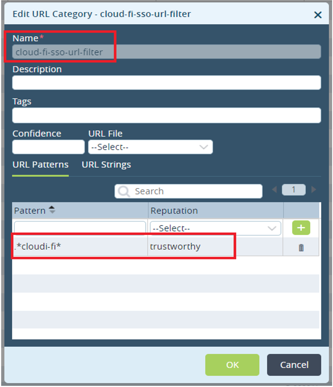 Versa director add URL Category of Cloudi-Fi authentication servers