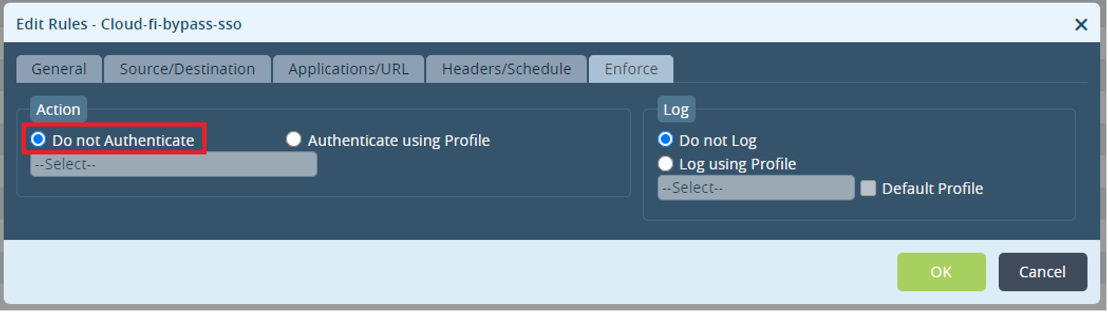 Versa - Authentication rule to bypass Cloudi-Fi authentication servers 2