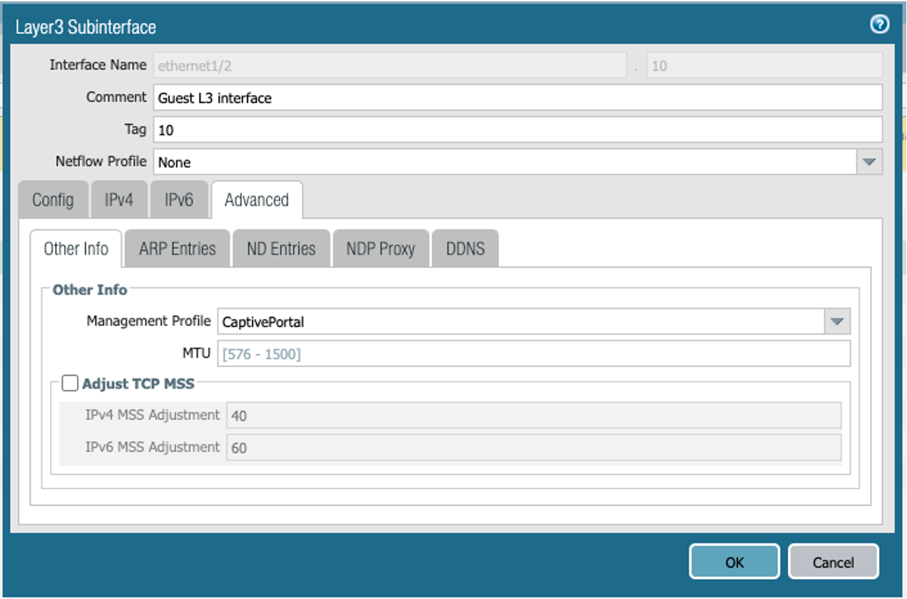 Palo Alto Strata - Layer 3 interface for Captive portal users